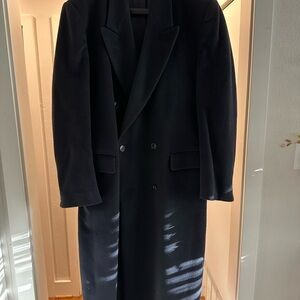 Men's Navy Double-Breasted Coat 42L